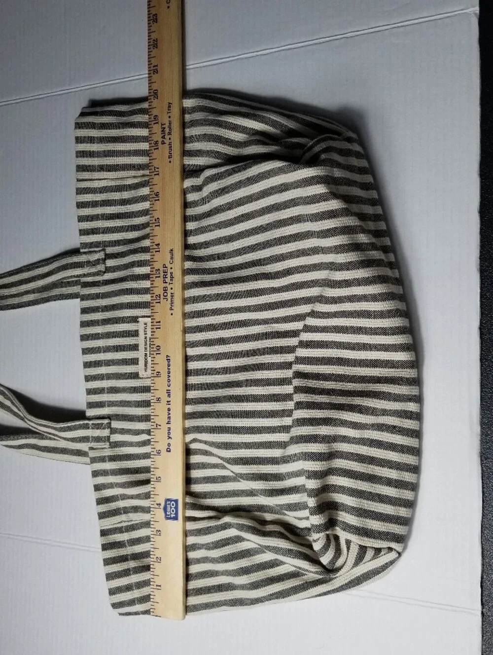 HURIDON DESIGN STYLE MARKET TOTE BAG BLACK AND CREAM